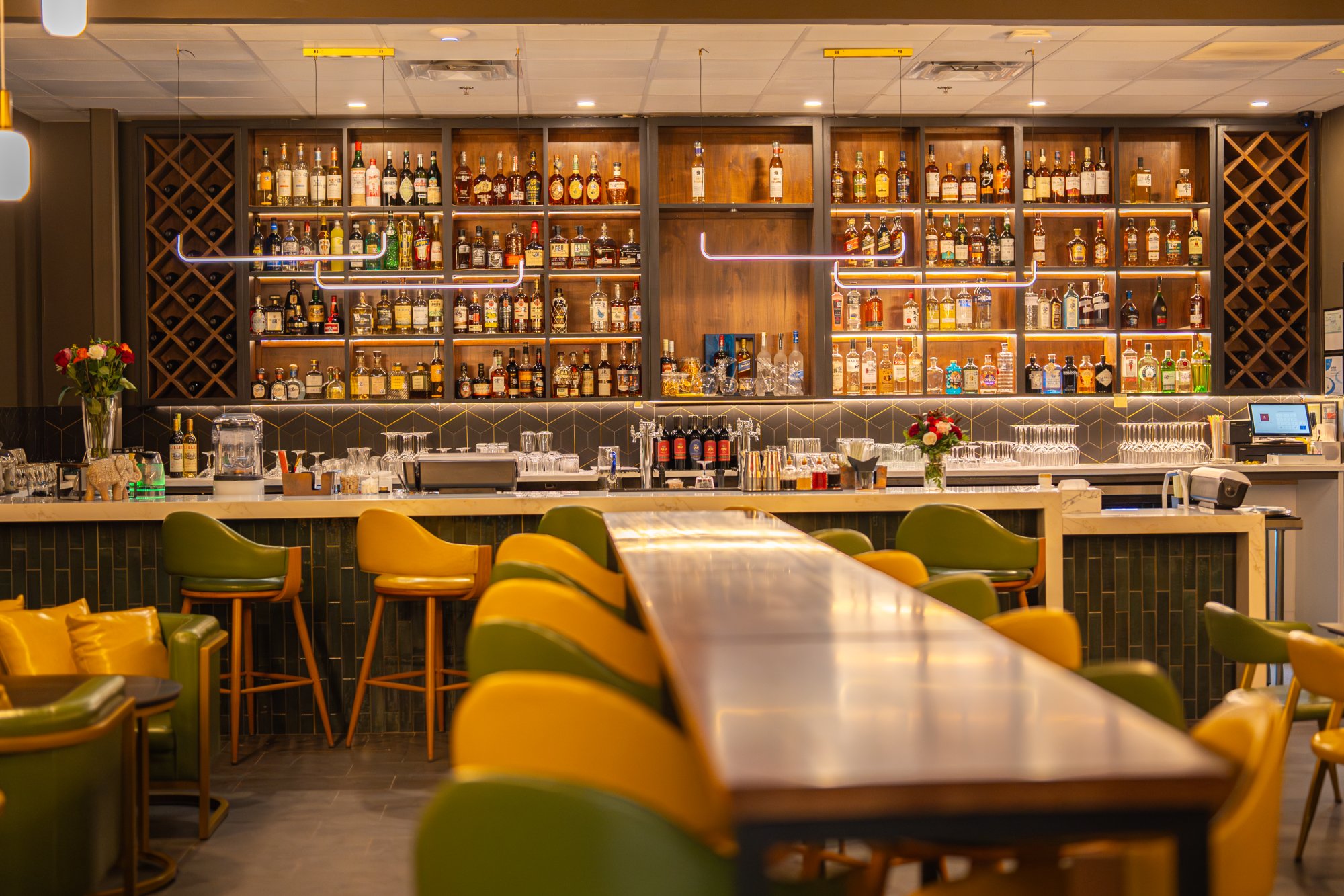 Aruvi Bar interior at House of Chettinad